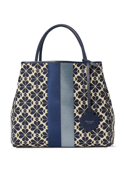 Flower Jacquard Everything Stripe Tote