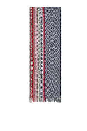 Zig Zag Woven Knitted Scarf