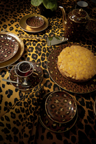 Leopard Tea Cups and Saucers, Set of 2