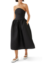 Taffeta Midi Dress