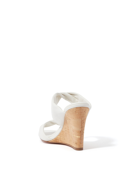 Twist Cork Wedge Mules 85mm