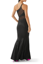 Snake Mesh Fishtail Gown