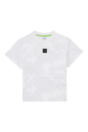 Kids Reflective Camouflage Print T-Shirt