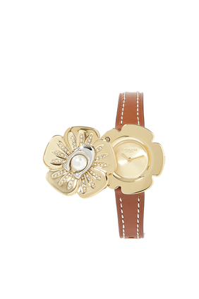 Tea Rose 28mm Leather Strap Watch