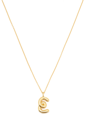 E Initial Pendant Necklace, 18K Gold-Plated Sterling Silver