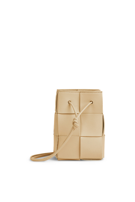 Mini Cassette Cross-Body Bucket Bag