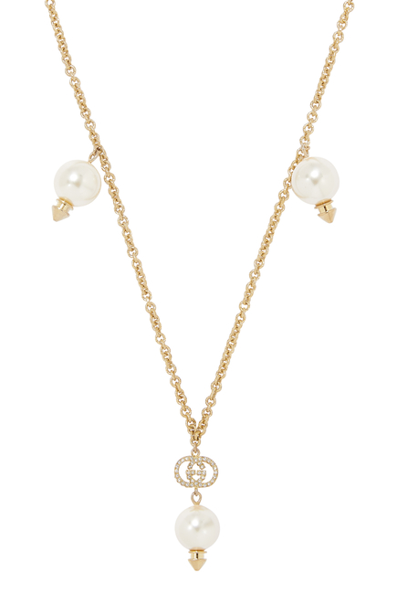G Necklace With Pearls
