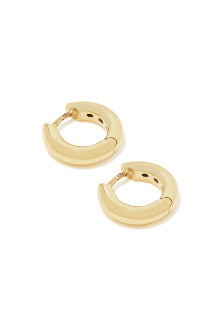 Chunky Hoop Earrings, 18k Yellow Gold