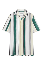 Printed Stripes Bowling Shirt