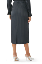 Pinstripe Lean Pencil Skirt