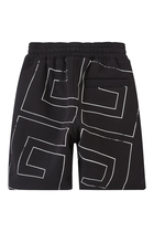 Kids Logo-Print Drawstring Shorts