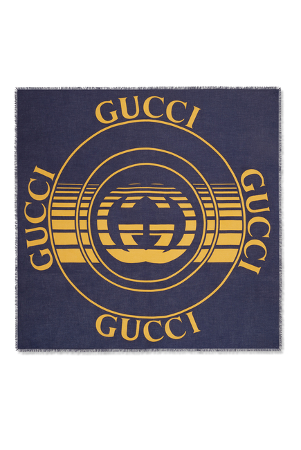 Gucci Disk Print Shawl