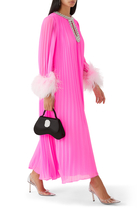 Chiffon Feather Midi Dress