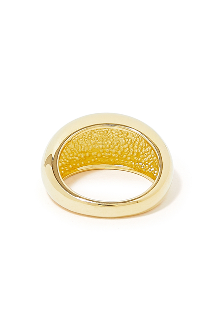 Paloma Dome-Shaped Ring, 14k Gold-Plated Brass