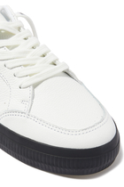 Vulcanized Leather Low-Top Sneakers