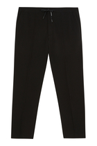 Drawstring Viscose Blend Pants