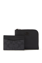 3-In-1 L-Zip Wallet with Signature Leather