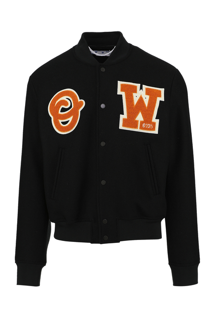 Buy Off-White OW Patch Varsity Jacket for Mens | Bloomingdale's Kuwait