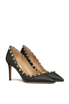 Rockstud Leather Pumps