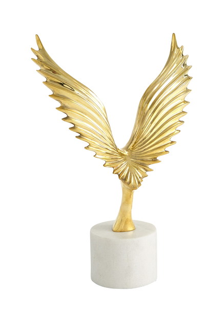 Soaring Bird Brass Statue