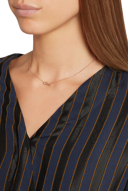 Bhebbak I Love You Necklace, 18k Rose Gold with Diamonds