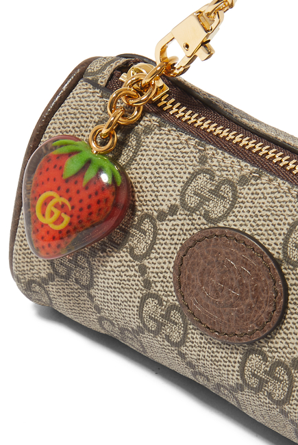 Gucci Coin Purse with Double G Strawberry