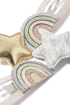 Kids Rainbow Star Mini Clips, Set of 4