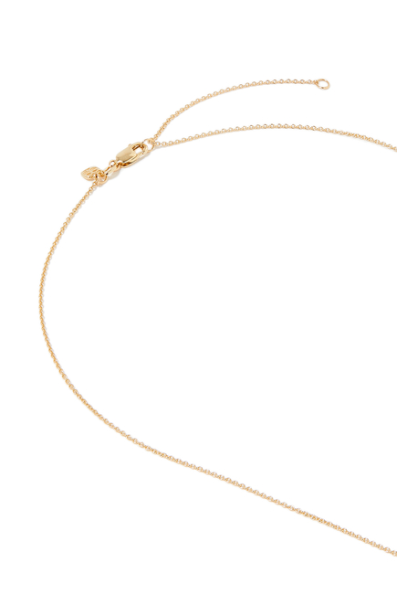 Mama Script Necklace, 14k Yellow Gold & Diamonds