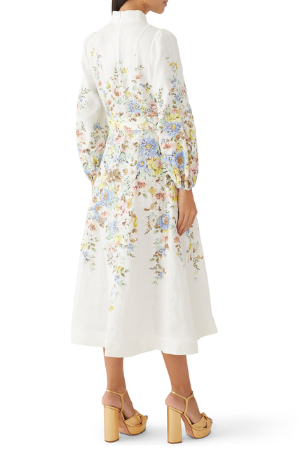 Buy Zimmermann Matchmaker Buttoned Midi Dress for Womens | Bloomingdale ...
