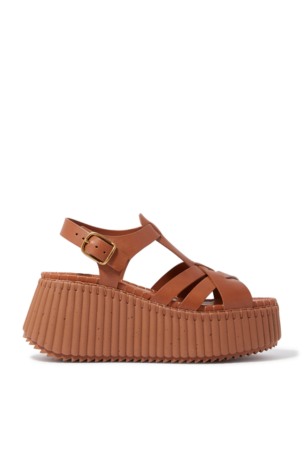 Wedge Leather Sandals