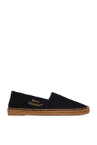 Embroidered Canvas Espadrilles