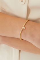 Floating Diamond Bracelet, 18k Yellow Gold & Diamond