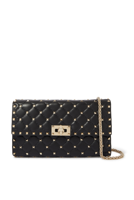 Valentino Garavani Rockstud Spike Nappa Leather Crossbody Clutch Bag