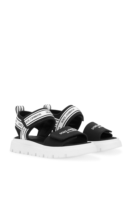 Kids Rubberized 3D Logo-Print Sandals