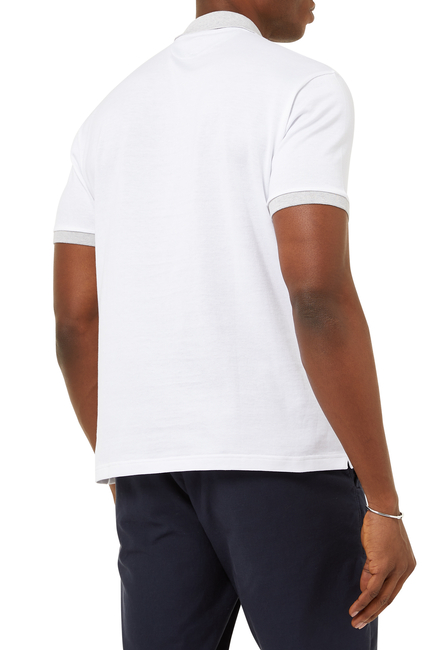 Stripe Polo T-Shirt in Cotton