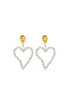 All of My Heart Mini Earrings, 24k Gold-Plated Brass & Swarovski Crystals