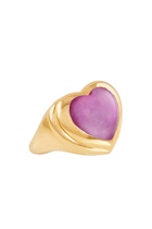 Jelly Heart Gemstone Ring With Purple Quartz