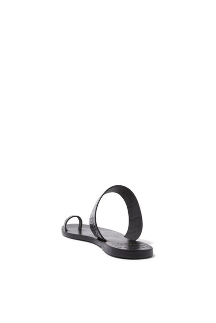 Rive Gauche Toe Ring Leather Sandals