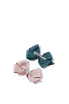 Kids Chestnut Maisie Bows, Set of 2