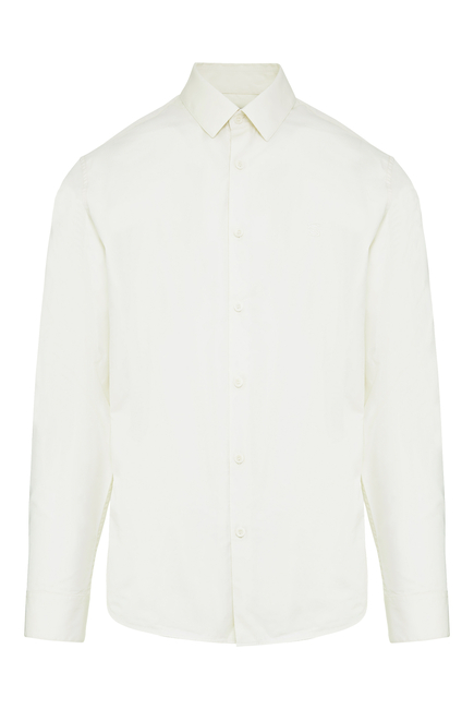 Cotton Shirt With Signature Embroidery