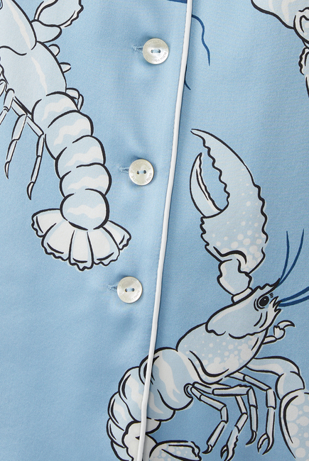 Lila Poseidon Lobster Pajama Set