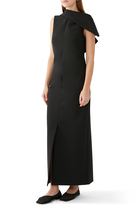 Sculptural Open Back Tailored Dress