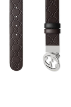 Reversible Gucci Signature Leather Belt