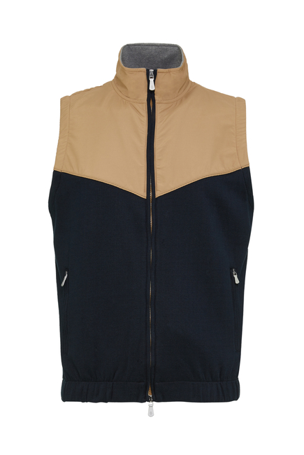 Jersey And Nylon Gilet