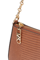 Empire Chain Croc-Embossed Leather Pouchette Bag