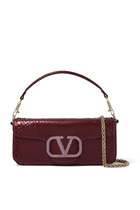  V Logo Middle East Exclusive Plaque Chain Linked Clutch Bag