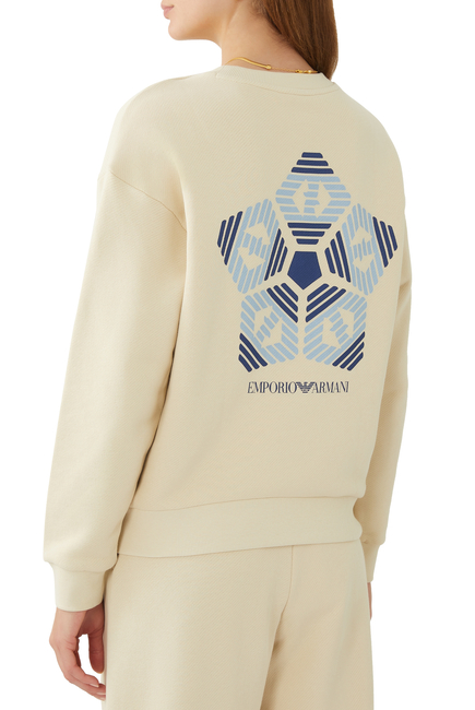 Geometric Print Logo Sweatshirt