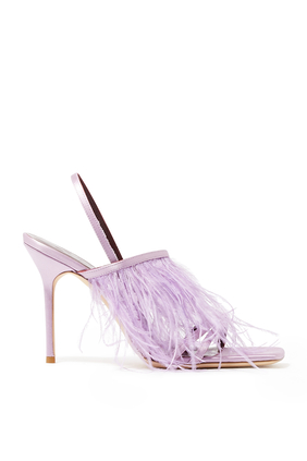 Anise 100 Feather Slingback Sandals