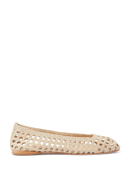 Shell Crochet Ballerina Flats