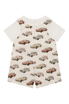 Kids Car Printed Romper